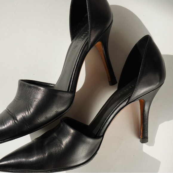 Vince black leather heels made in Italy - Picture 2 of 4